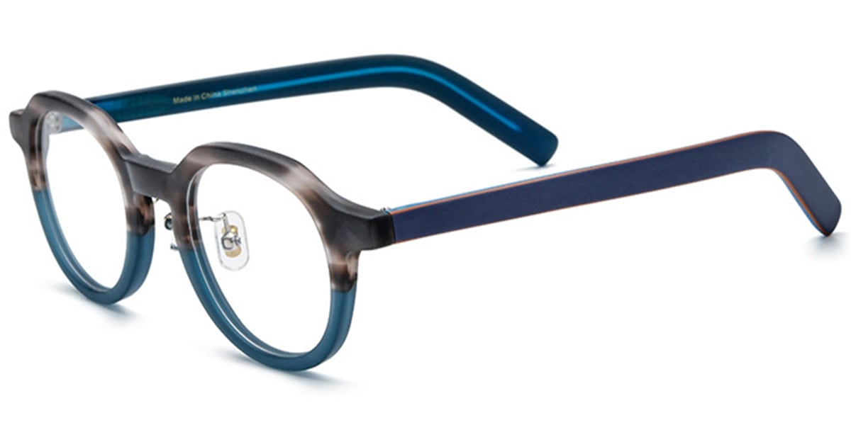 Acetate Square Reading Glasses pattern-blue