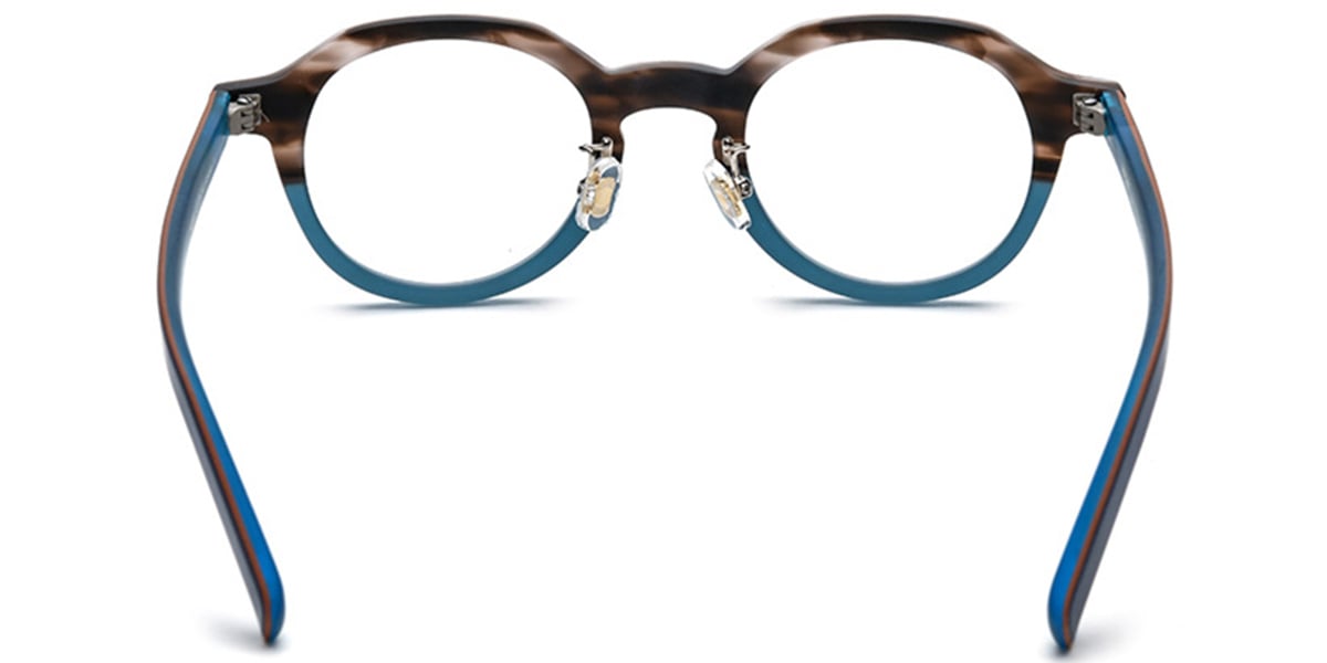 Acetate Square Reading Glasses pattern-blue