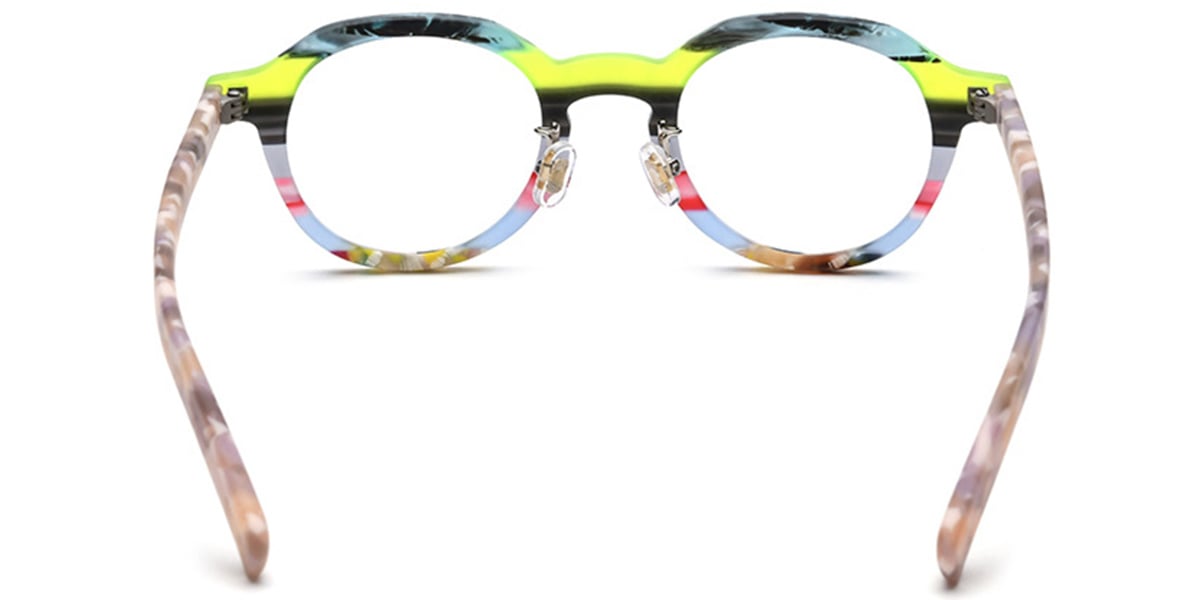 Acetate Square Reading Glasses pattern-green