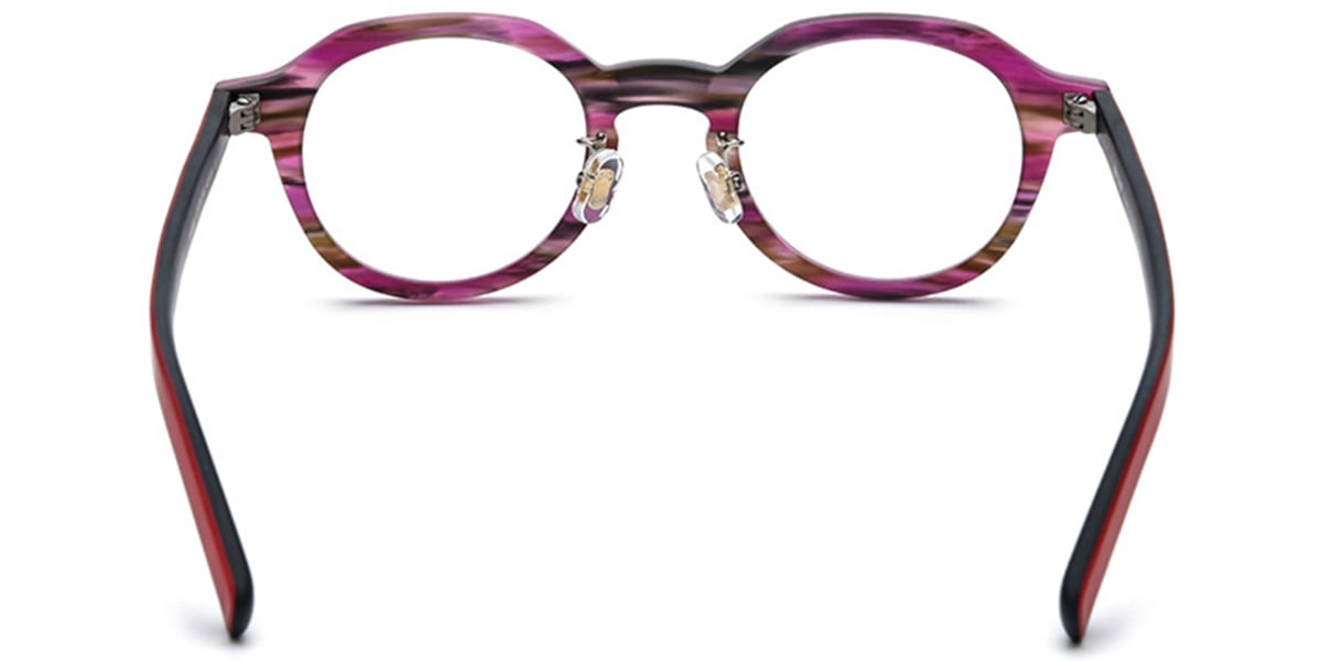 Acetate Square Reading Glasses pattern-purple