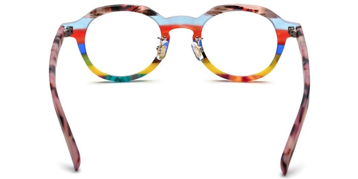 Acetate Square Reading Glasses pattern-yellow