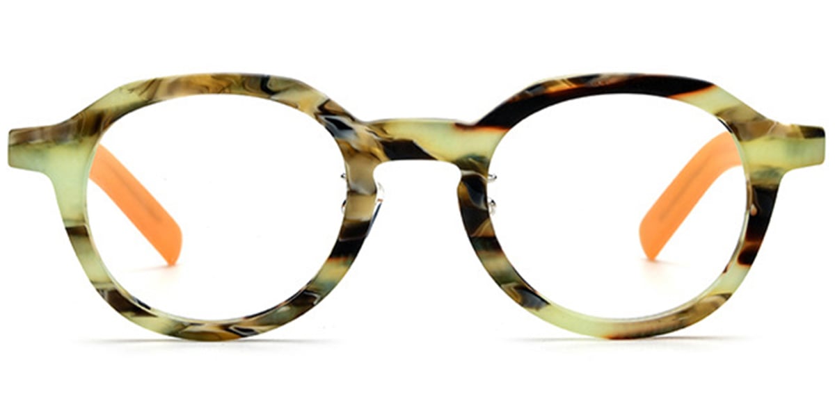 Acetate Square Reading Glasses pattern-brown