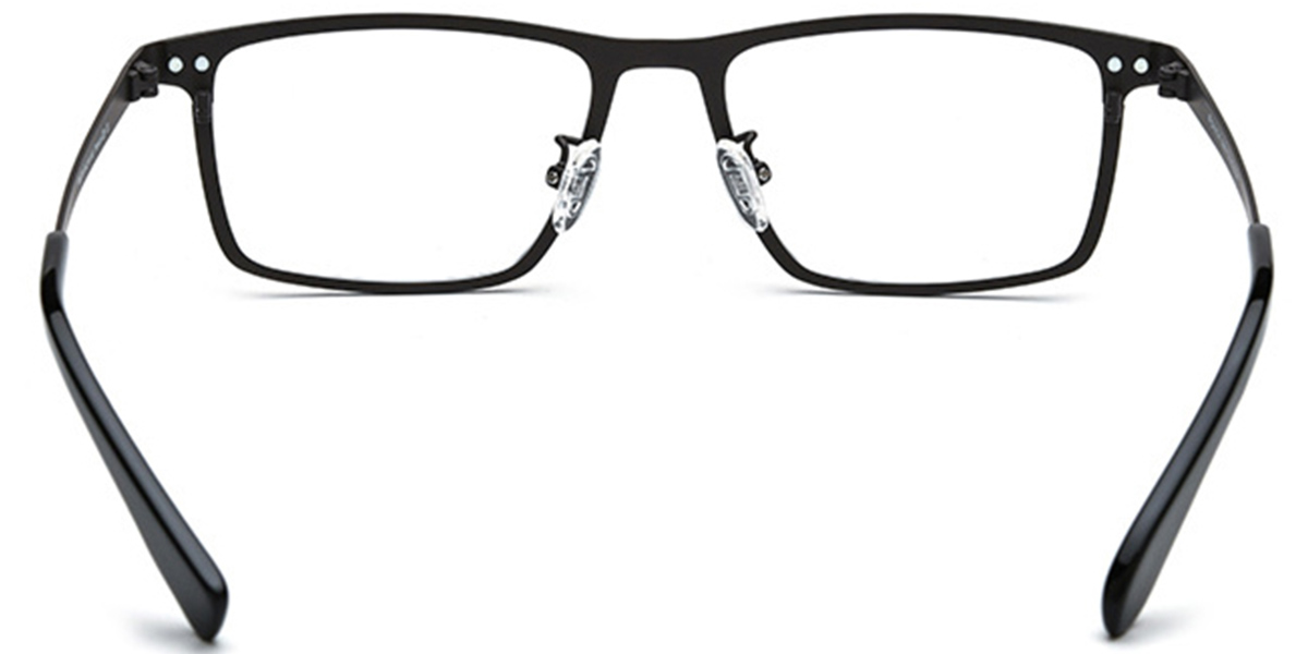 Titanium Rectangle Reading Glasses pattern-black