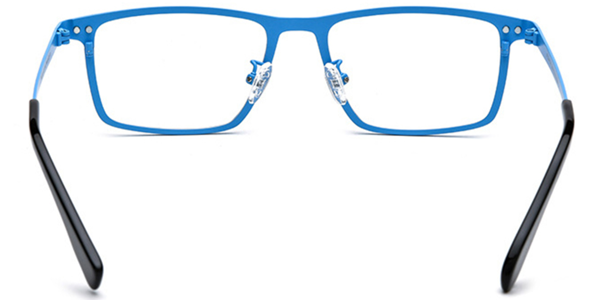 Titanium Rectangle Reading Glasses blue