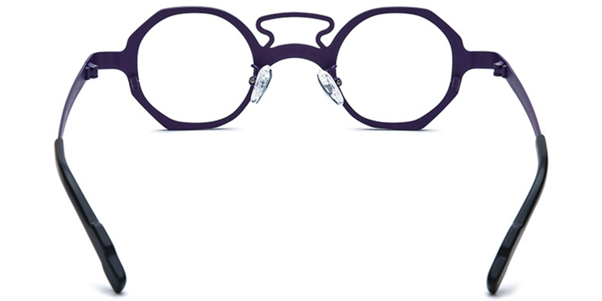 Titanium Geometric Reading Glasses pattern-purple