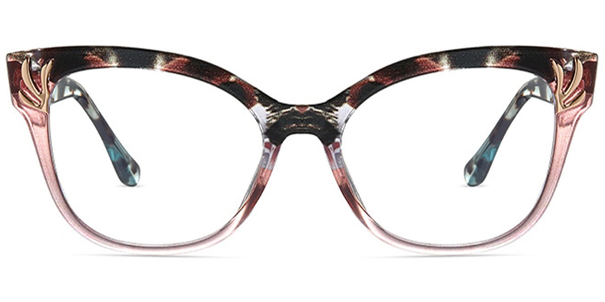 Cat Eye Reading Glasses pattern-pink