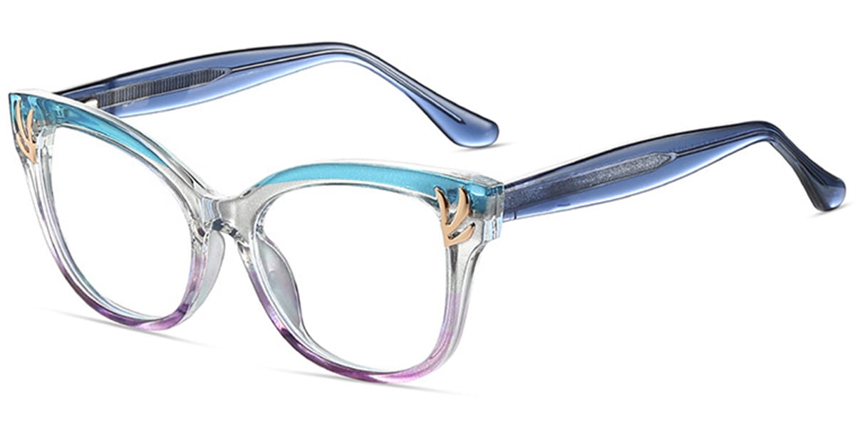 Cat Eye Reading Glasses pattern-purple