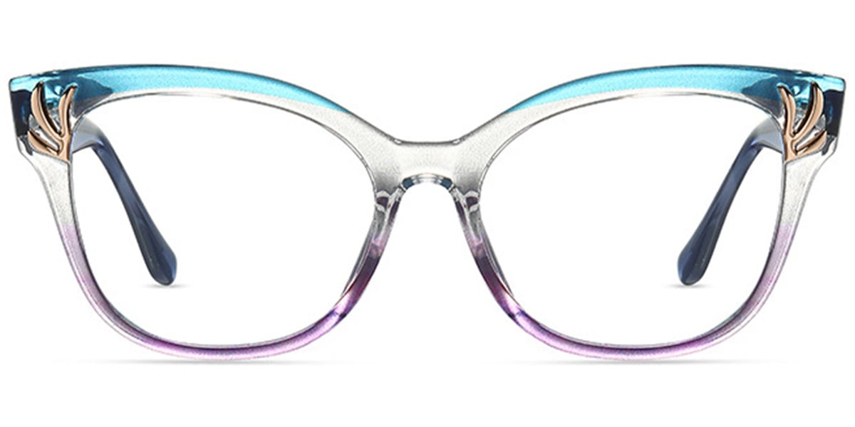 Cat Eye Reading Glasses pattern-purple