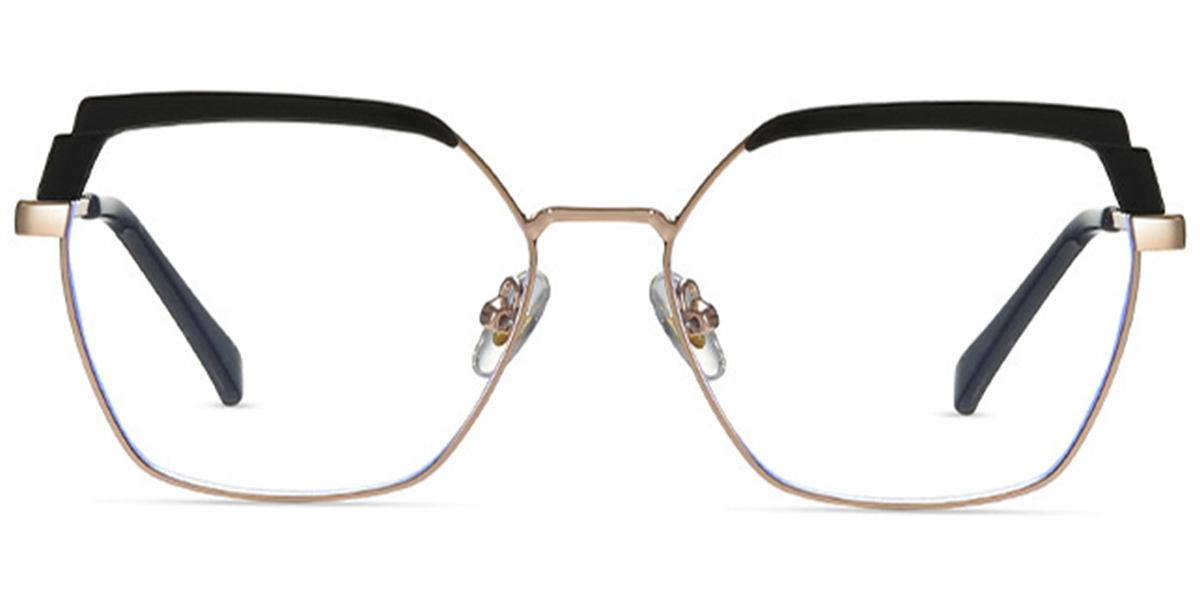 Browline Reading Glasses black-gold