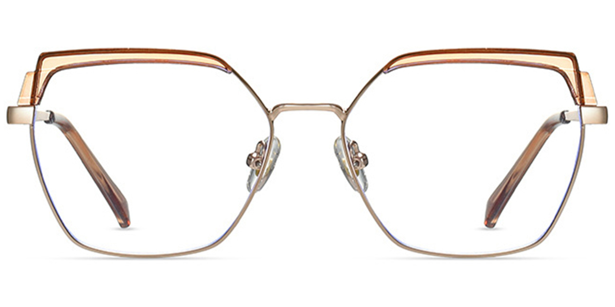 Browline Reading Glasses translucent-brown