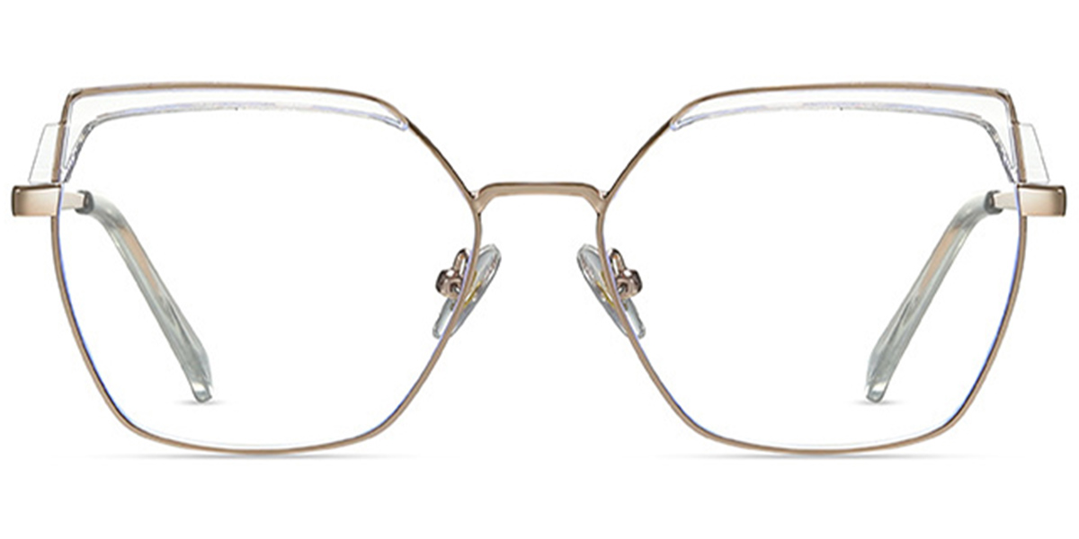 Browline Reading Glasses translucent-white