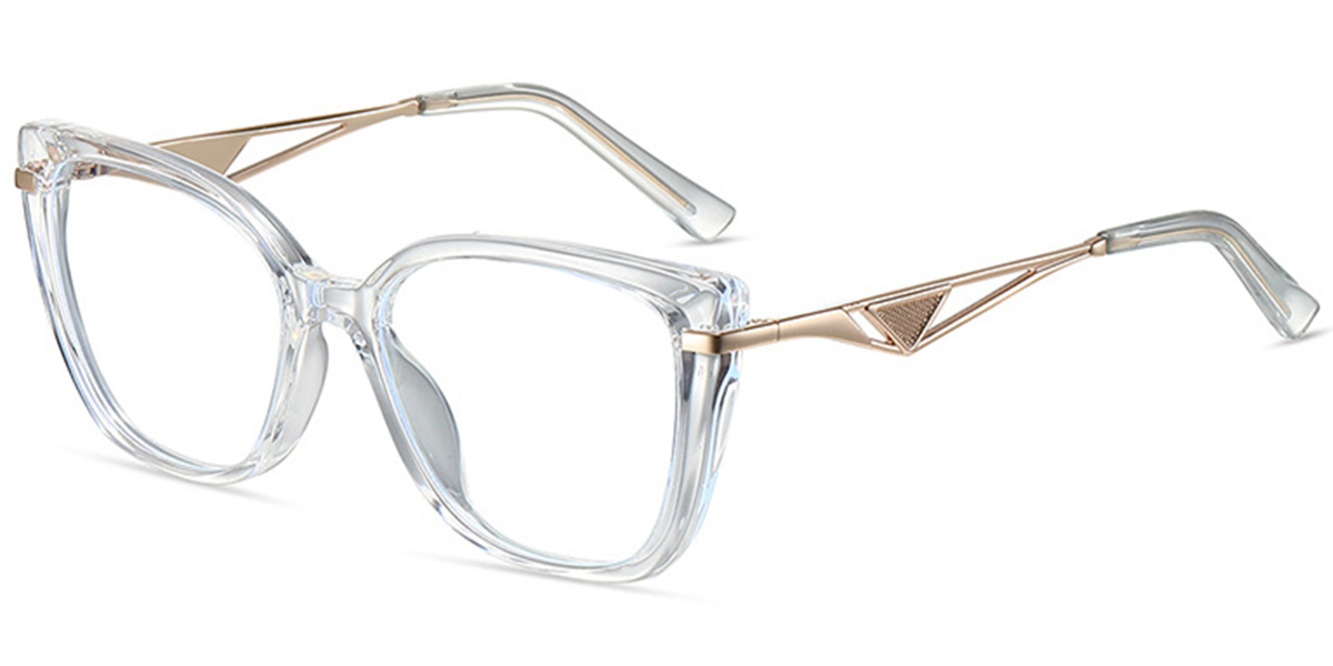 Square Reading Glasses translucent-white