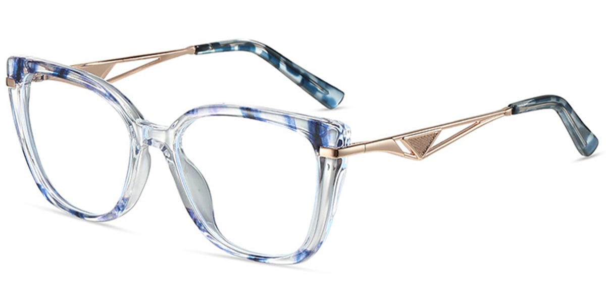 Square Reading Glasses pattern-blue