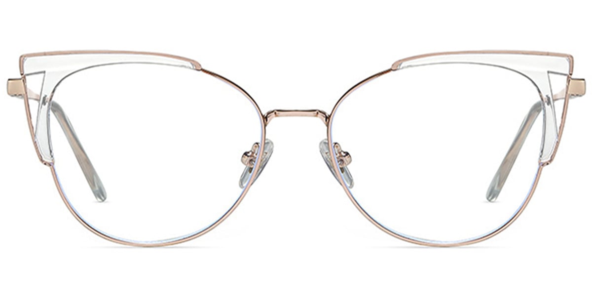 Cat Eye Reading Glasses translucent-white