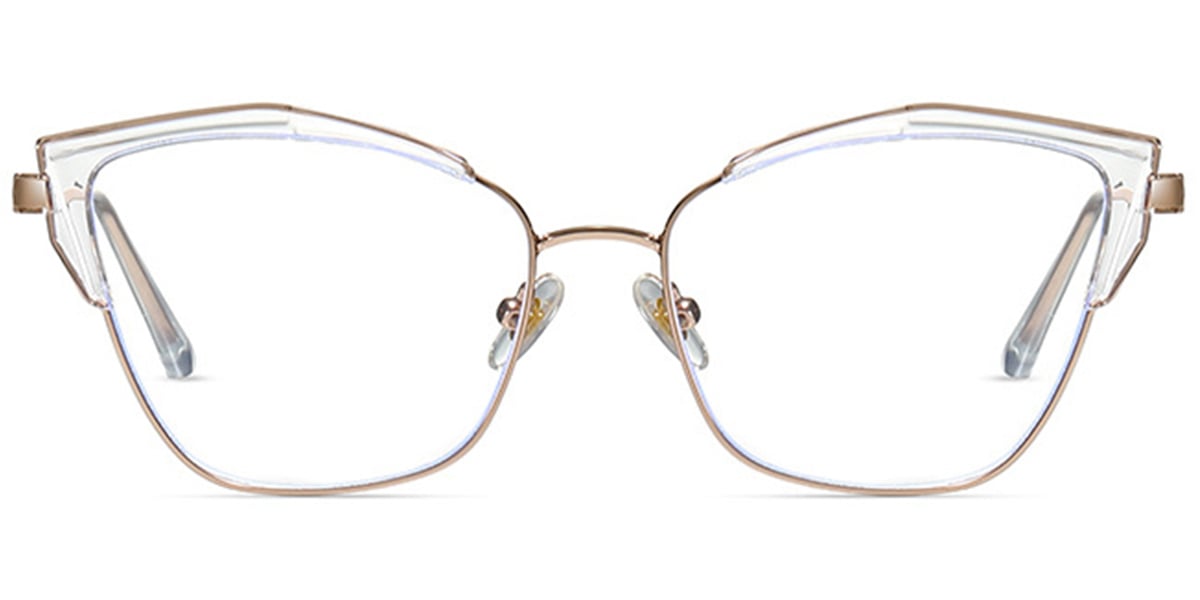 Cat Eye Reading Glasses translucent-white