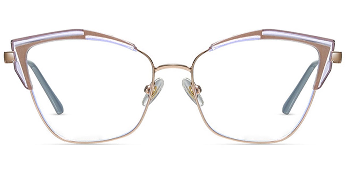 Cat Eye Reading Glasses pattern-purple