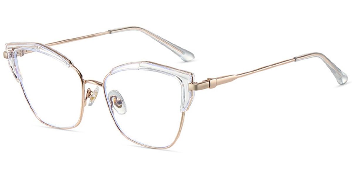 Cat Eye Reading Glasses translucent-white