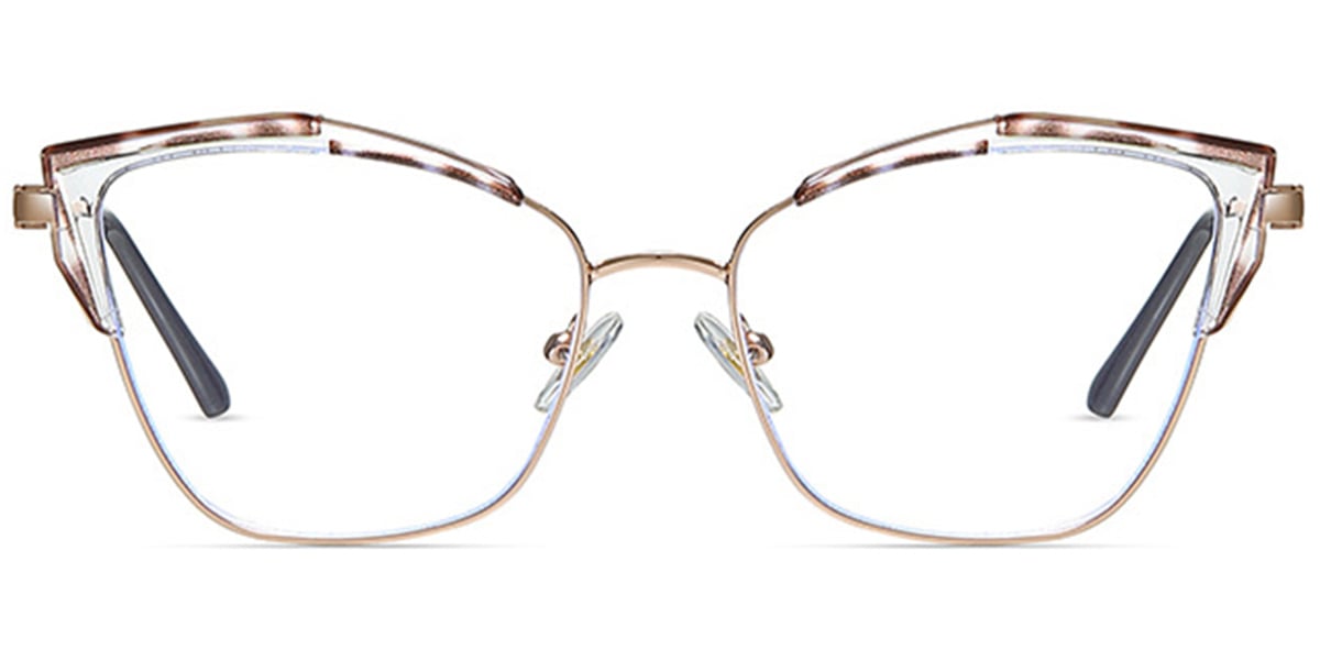 Cat Eye Reading Glasses pattern-brown