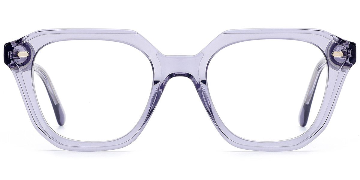 Acetate Square Reading Glasses translucent-grey