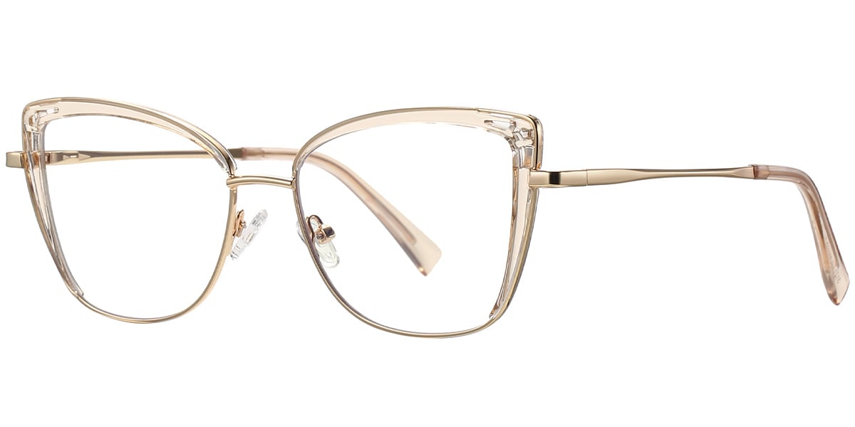 Cat Eye Reading Glasses translucent-brown