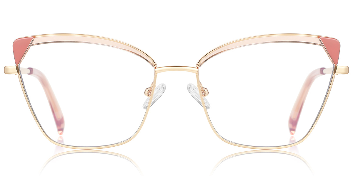 Cat Eye Reading Glasses pattern-pink