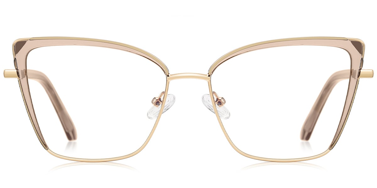 Cat Eye Reading Glasses translucent-brown