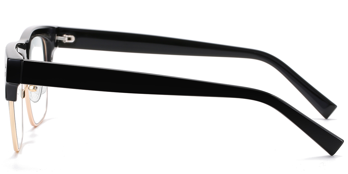 Square Browline Reading Glasses black-gold