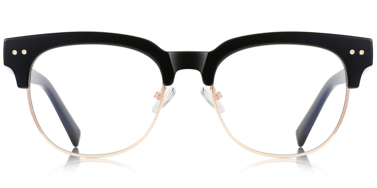 Browline Reading Glasses black-gold