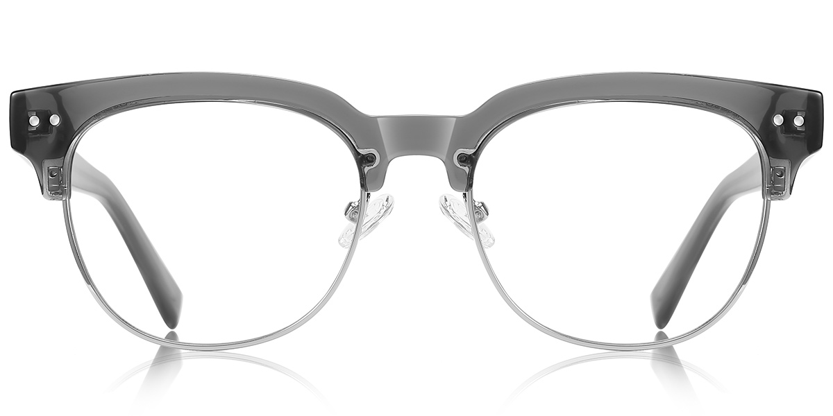 Browline Reading Glasses translucent-grey