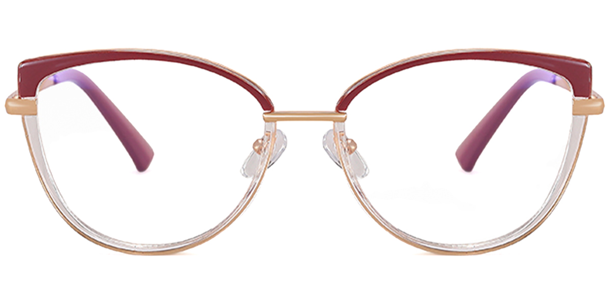 Cat Eye Reading Glasses pattern-brown