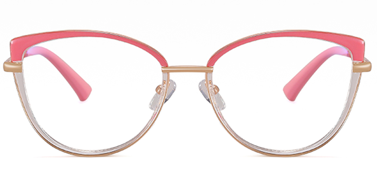 Cat Eye Reading Glasses pattern-pink