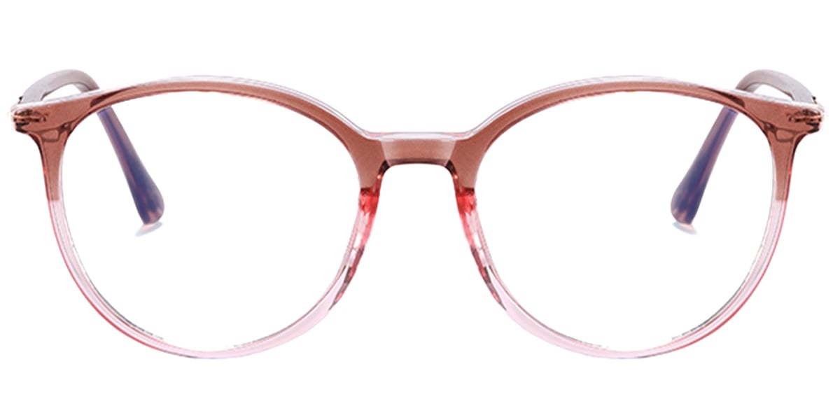 Round Reading Glasses pattern-brown