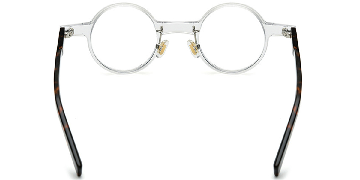 Acetate Round Reading Glasses translucent-white