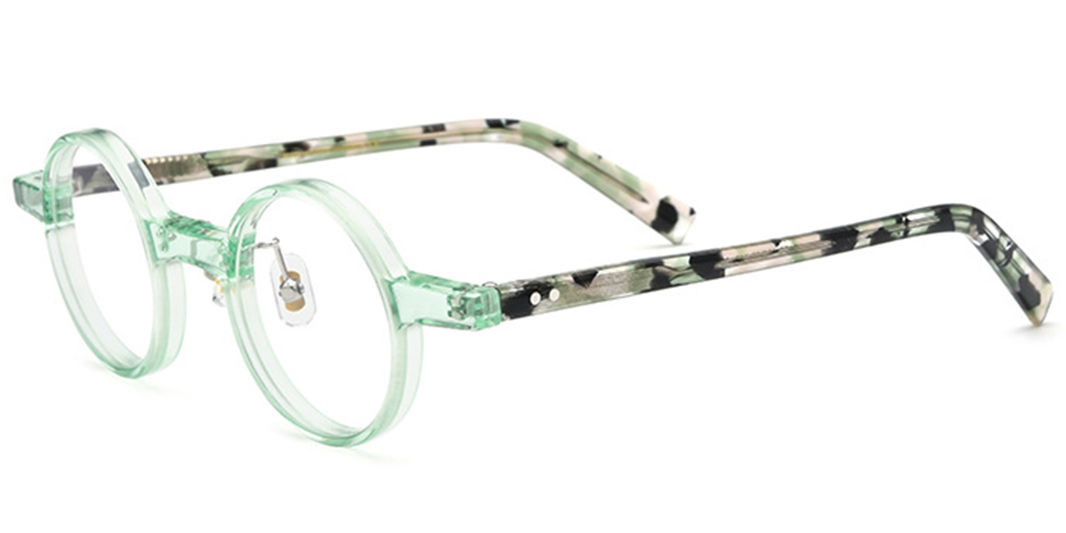 Acetate Round Reading Glasses light_green