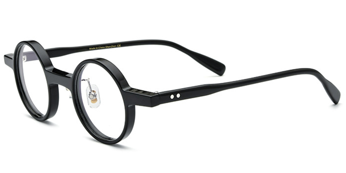 Acetate Round Reading Glasses black