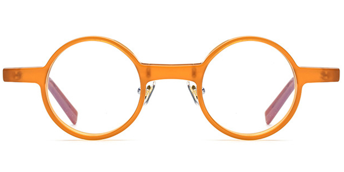 Acetate Round Reading Glasses orange