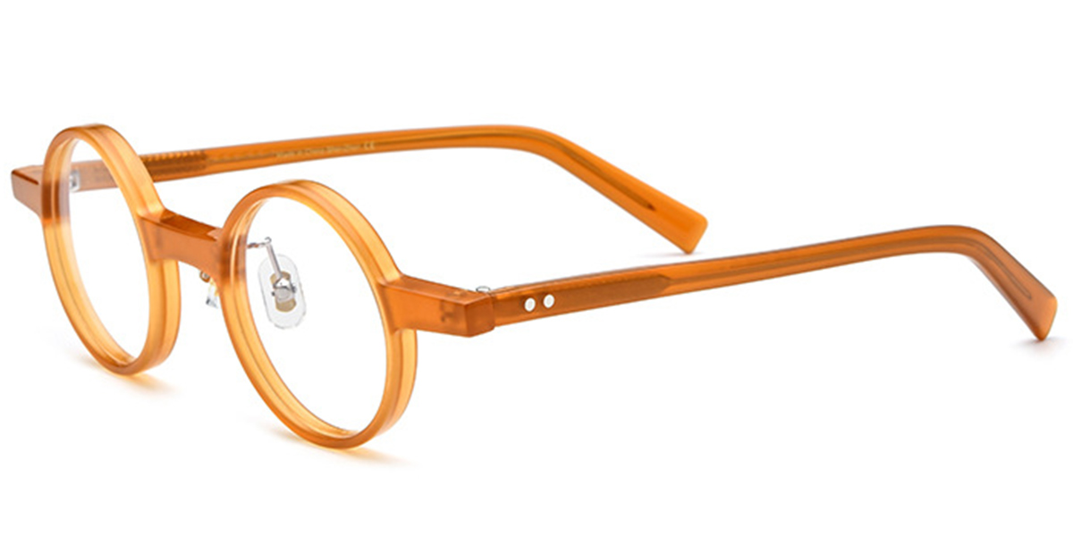 Acetate Round Reading Glasses orange