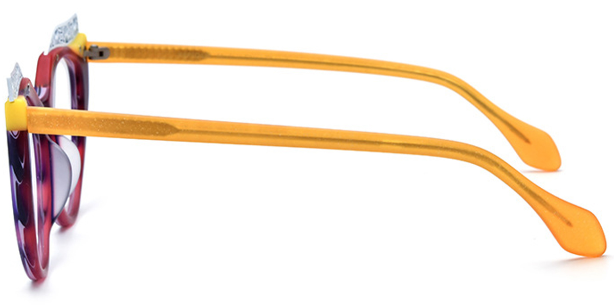 Acetate Cat Eye Reading Glasses pattern-purple
