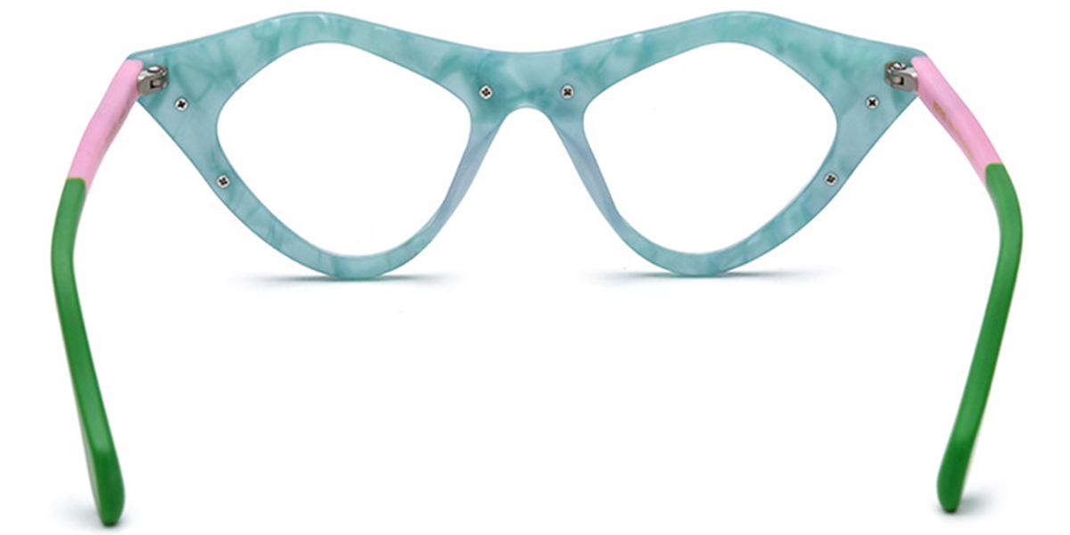 Acetate Cat Eye Geometric Reading Glasses pattern-pink