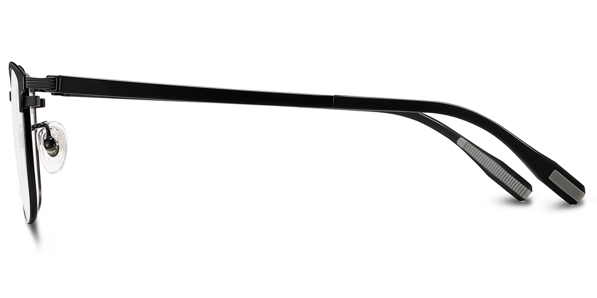 Titanium Square Reading Glasses black