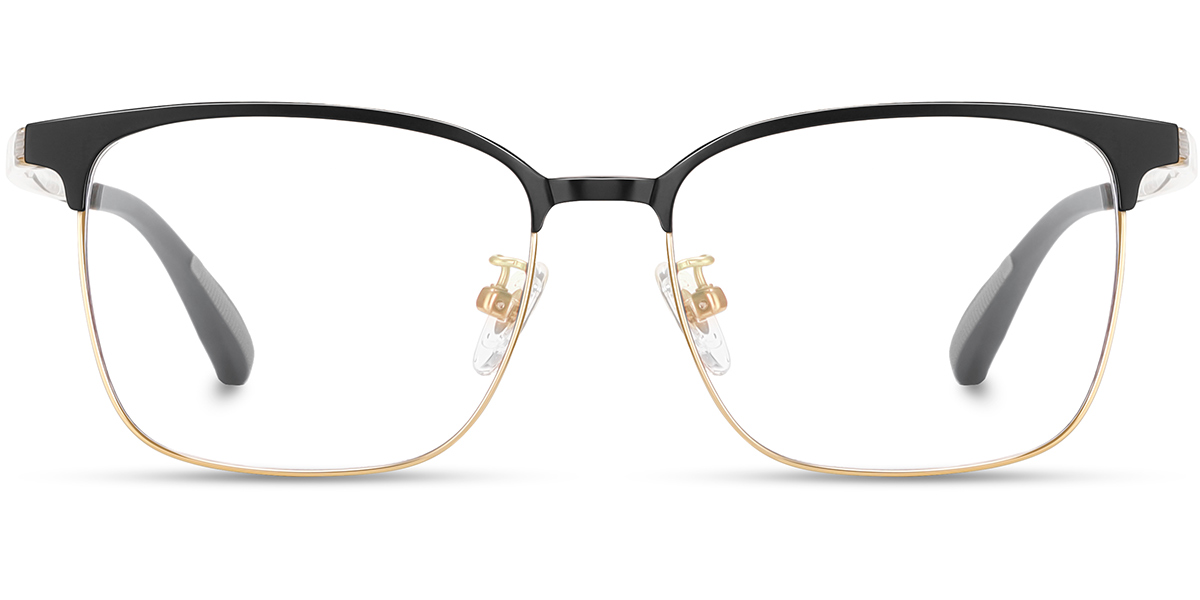 Titanium Square Reading Glasses gold