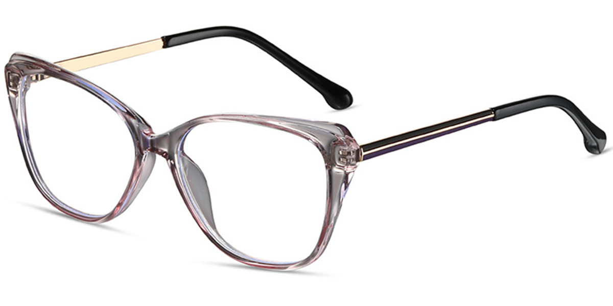 Cat Eye Reading Glasses translucent-purple