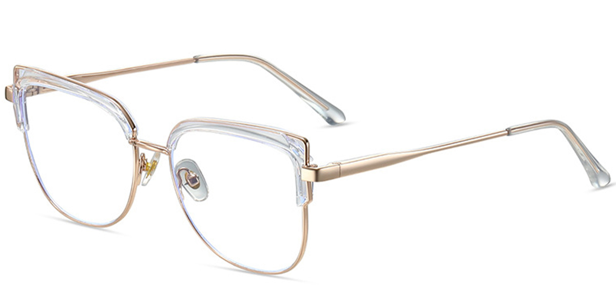 Cat Eye Reading Glasses translucent-white