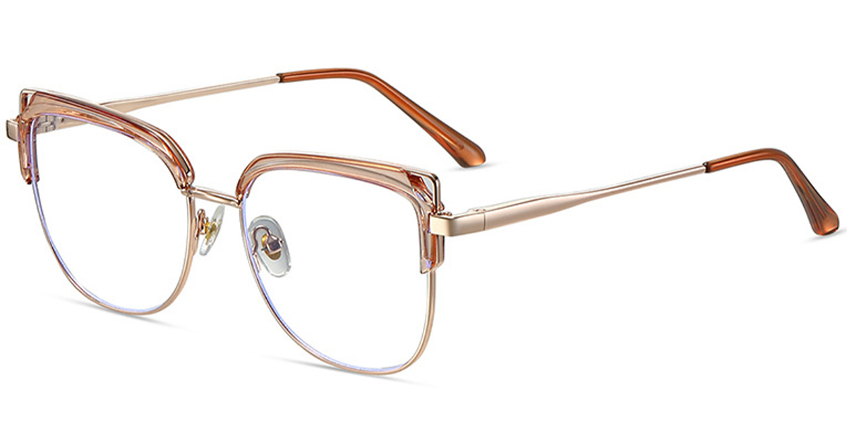 Cat Eye Reading Glasses translucent-brown