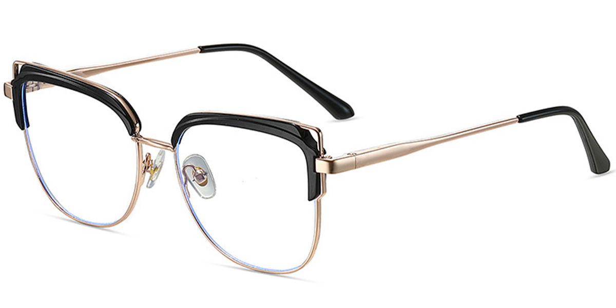 Cat Eye Reading Glasses black-gold