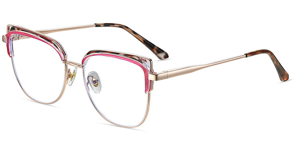 Cat Eye Reading Glasses pattern-rose