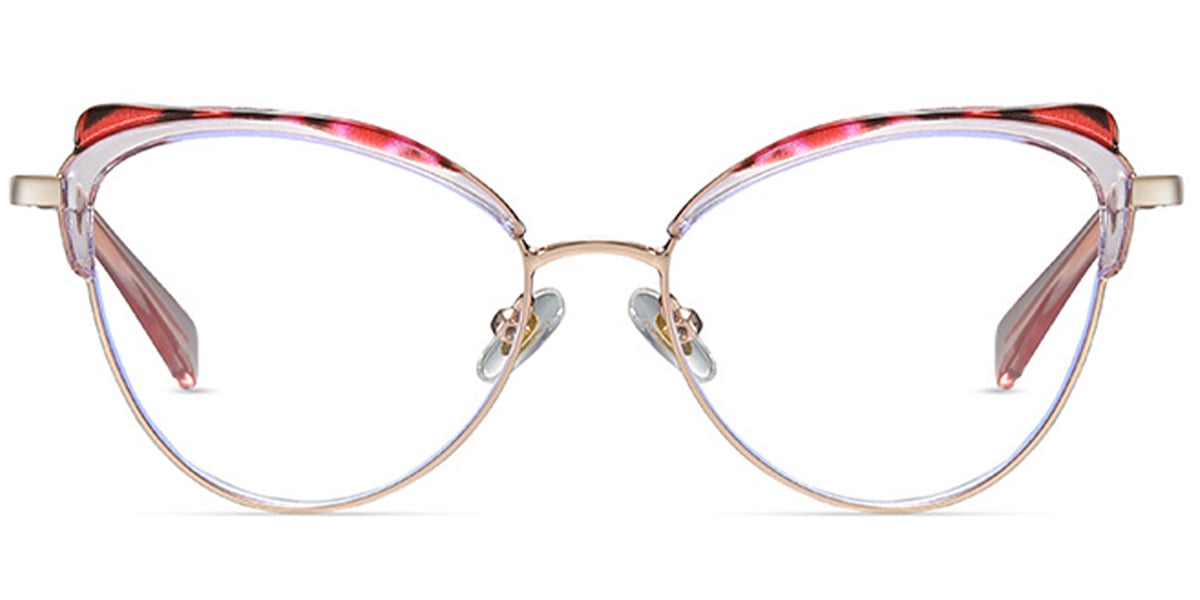 Cat Eye Reading Glasses pattern-pink