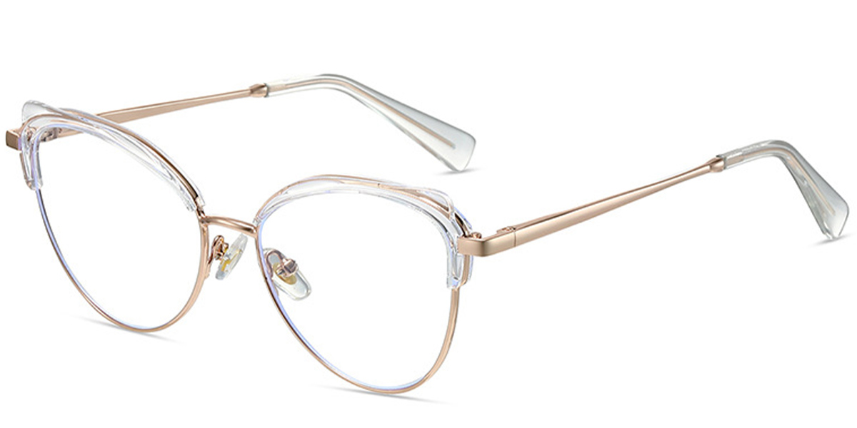 Cat Eye Reading Glasses translucent-white