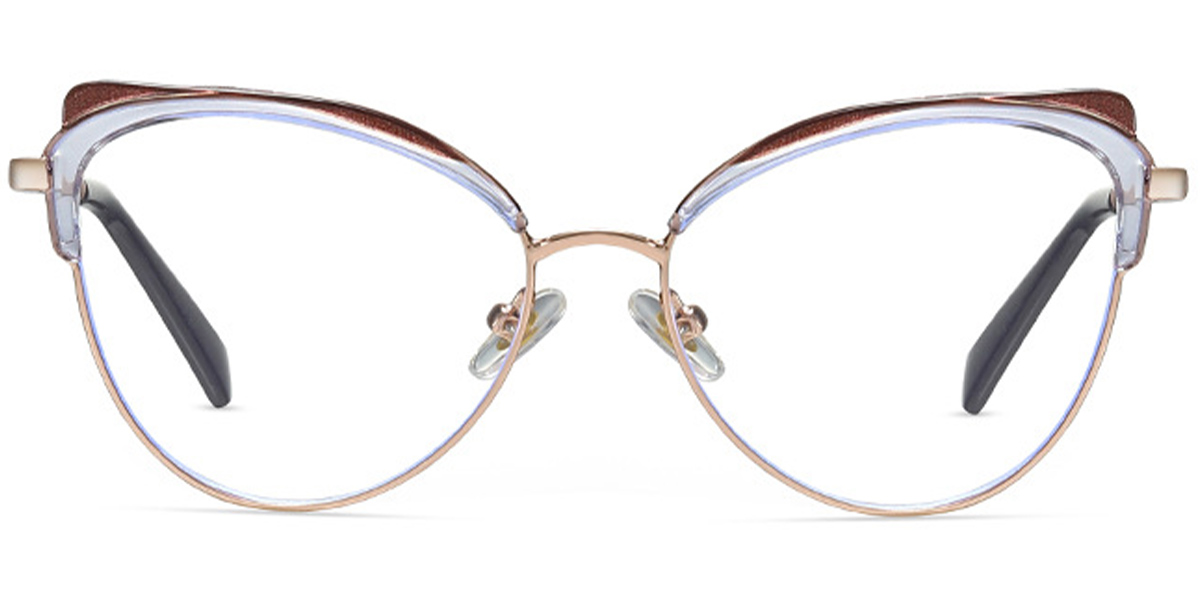 Cat Eye Reading Glasses pattern-coffee