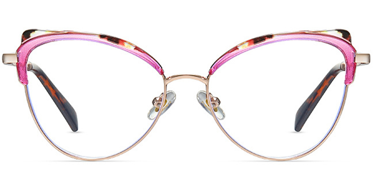 Cat Eye Reading Glasses pattern-rose